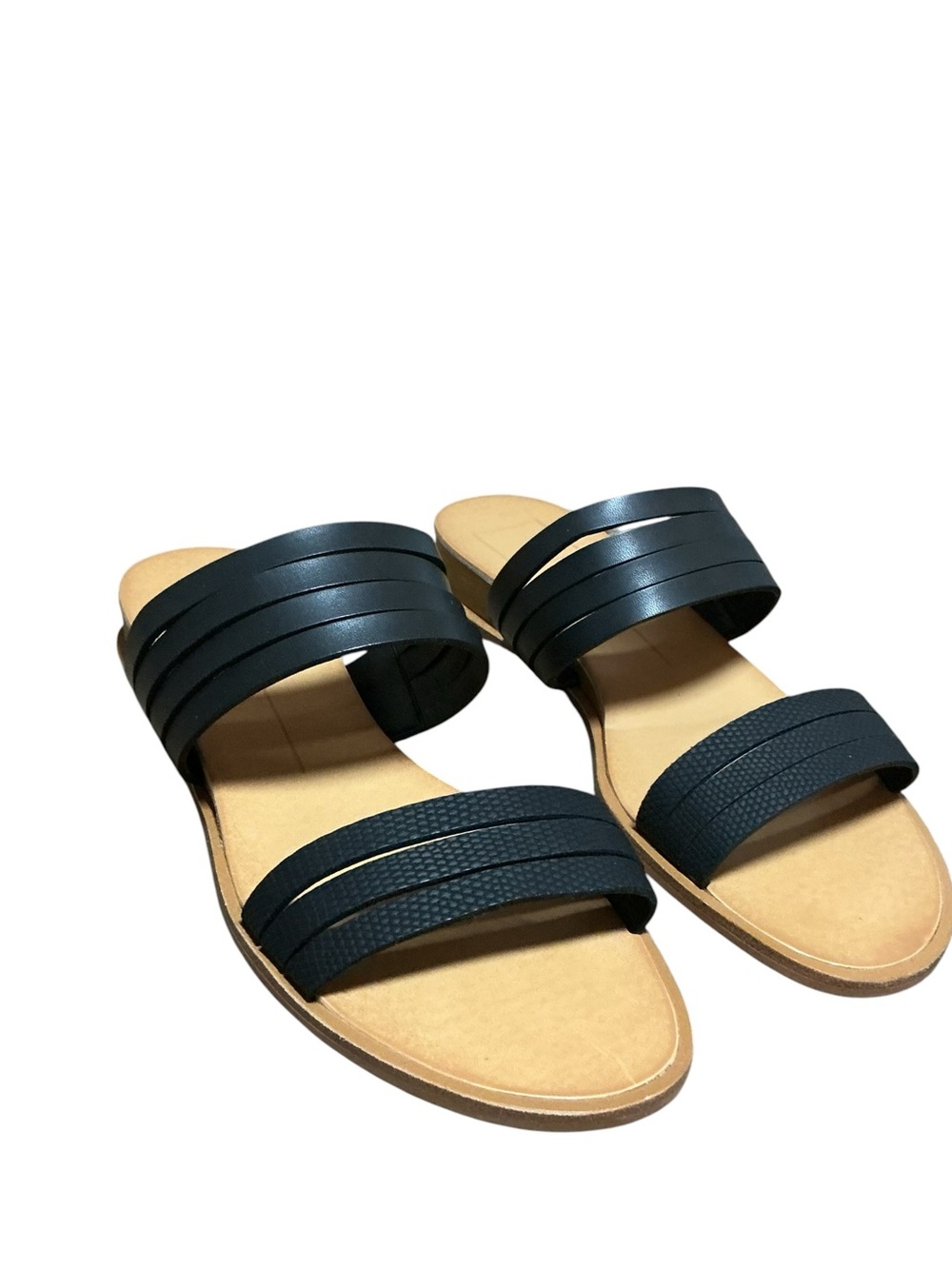 Dolce Vita Black Double Band Slide Sandals for Women - NWOT